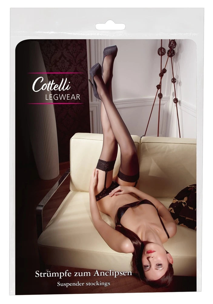 Cottelli Legware - Straps-Strumpfhose Sexy schwarz