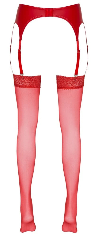 Cottelli Legware - Straps-Strumpfhose Sexy rot