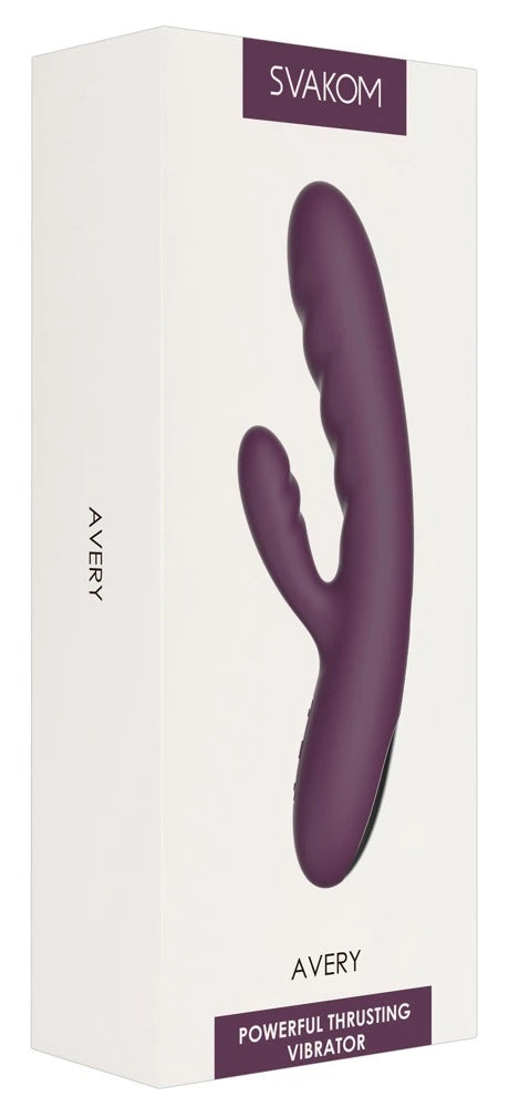 SVAKOM - Avery Rabbit Vibrator mit Stoßfunktion lila