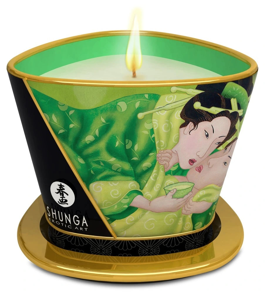 Shunga   Massagekerze Exotic Green Tea 170 Ml, Default Title – Hauptansicht: verführerisch präsentiert