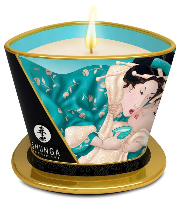 Shunga   Massagekerze Island Blossom 170 Ml, Default Title – Hauptansicht: verführerisch präsentiert