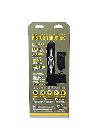 Fort Troff Piston Mini Sexmaschine Mit Fernbedienung Schwarz – Zoom auf Verschluss/Label