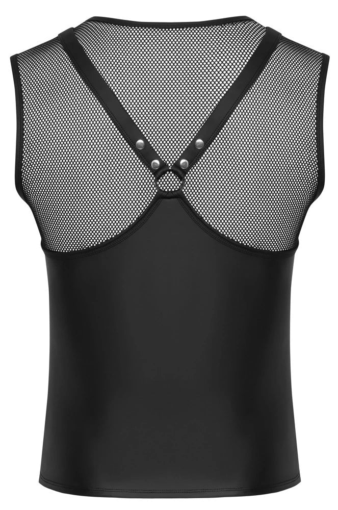 Svenjoyment -  Ärmelloses Hemd mit transparenten Einsätzen