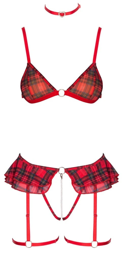 Cottelli Costumes Dessous Set Tartan – zusätzliche Ansicht 7