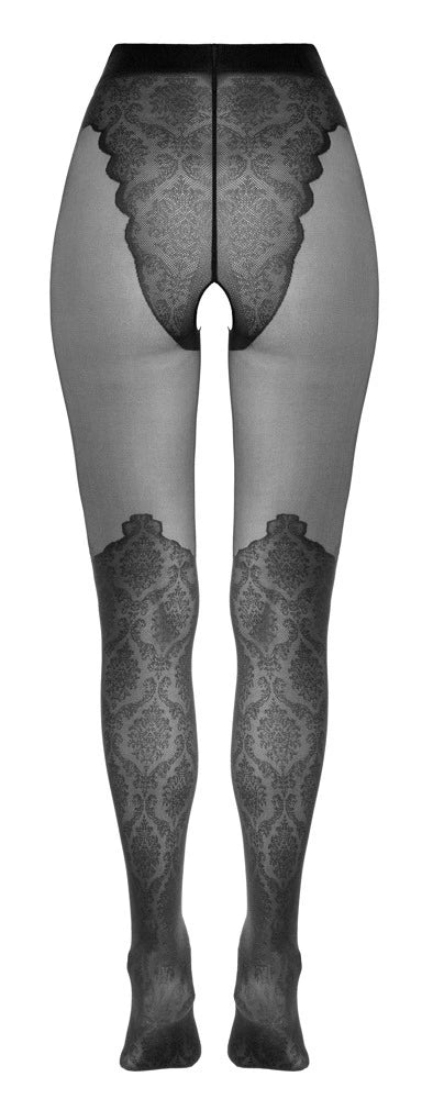 Cottelli Legware - Strumpfhose Ouvert im Overknee-Look