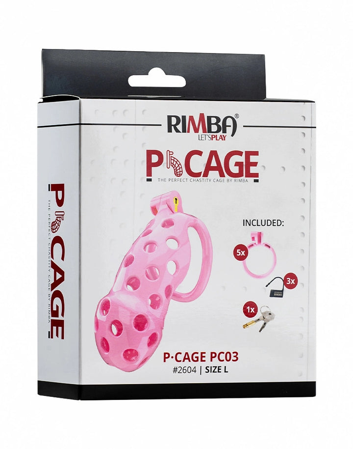 P-Cage PC03 - Peniskäfig Größe L rosa