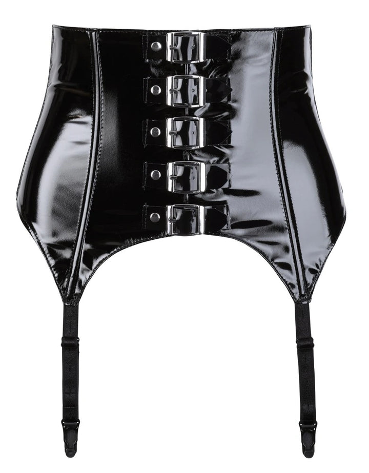 Black Level Strapsgurt Aus Lack Schwarz, XL – Zoom auf Verschluss/Label