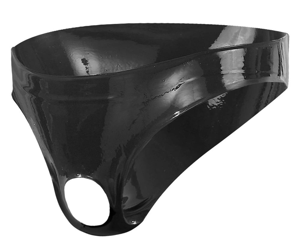 Latex   Slip Mit Offenliegendem Penis, Default Title – Hauptansicht: verführerisch präsentiert