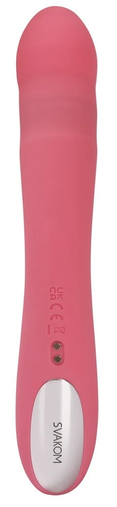 SVAKOM - Avery Rabbit Vibrator mit Stoßfunktion pink