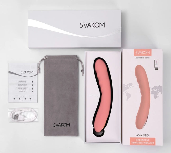 Svakom - Ava Neo stoßender Vibrator - Peach Pink