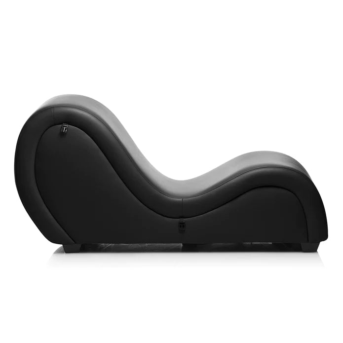 Master Series Sex Sofa Mit Handfesseln Und 2 Positionskissen Schwarz – Zoom auf Verschluss/Label