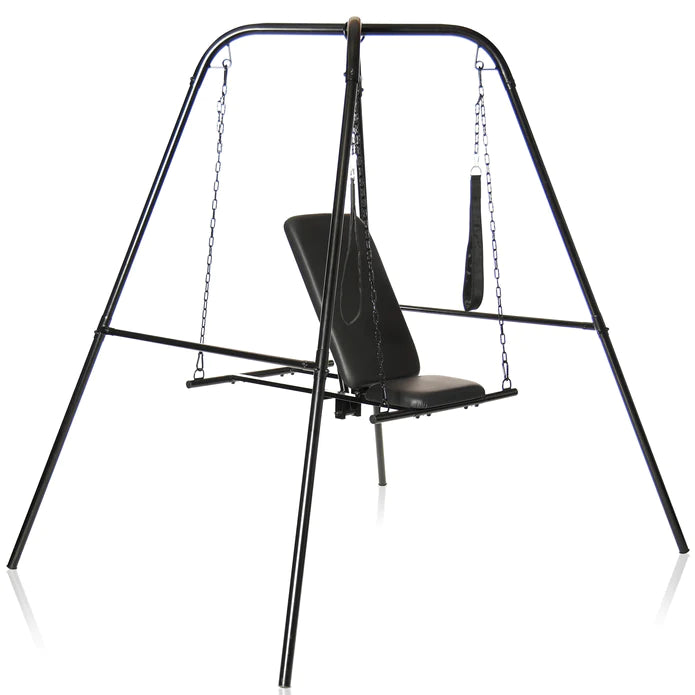Master Series Throne Verstellbare Sex Sling Mit Gestell – Detailaufnahme Vorderseite