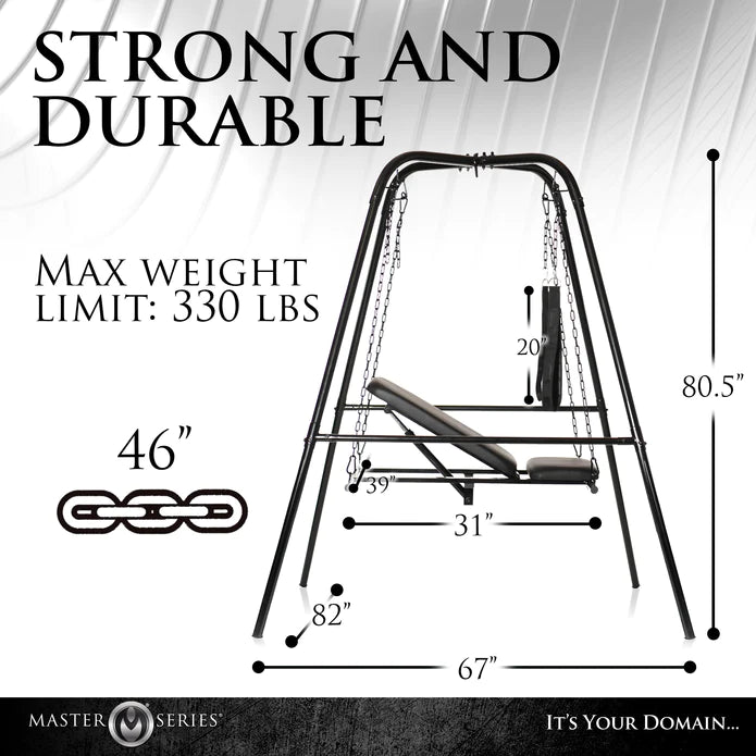 Master Series Throne Verstellbare Sex Sling Mit Gestell – zusätzliche Ansicht 9