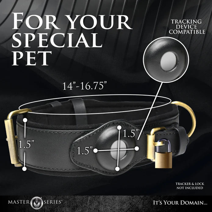 Master Series Sub Halsband Mit Trackeraufnahme – Zoom auf Verschluss/Label