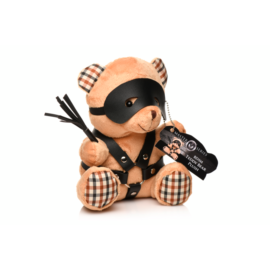 Master Series   Bondage Bär "Bdsm", braun-1; schwarz, abs; polyester; pu-leder; stahl-1, Default Title – Hauptansicht: verführerisch