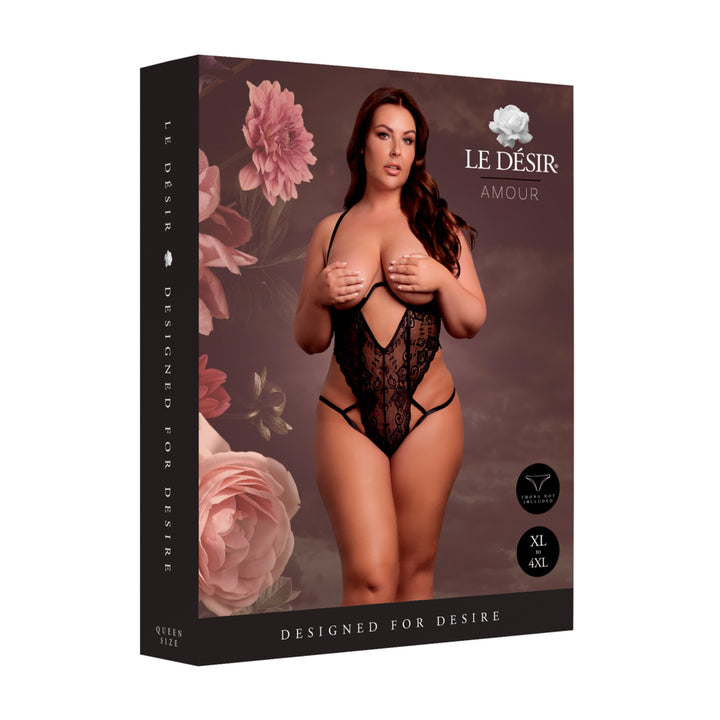 Body aus Spitze mit Bügel-Cups von Le Désir schwarz Queensize