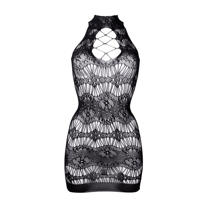 Mini-Kleid mit gekreuztem Ausschnitt von Le Désir schwarz