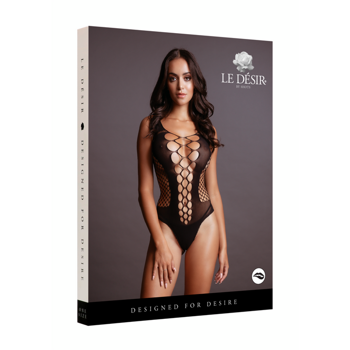 Netzbody "Kontrast" von Le Désir schwarz