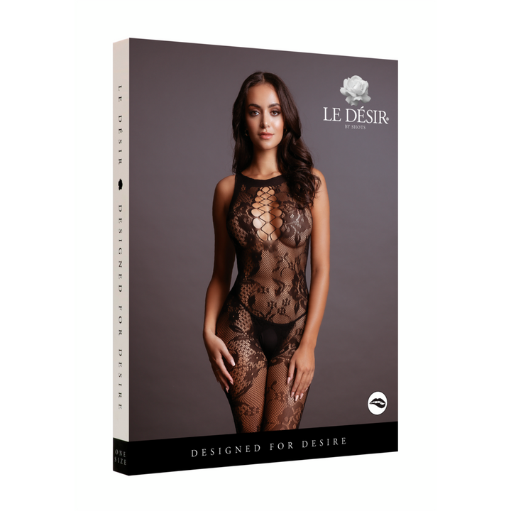 Bodystocking Criss Cross Neck von Le Désir schwarz