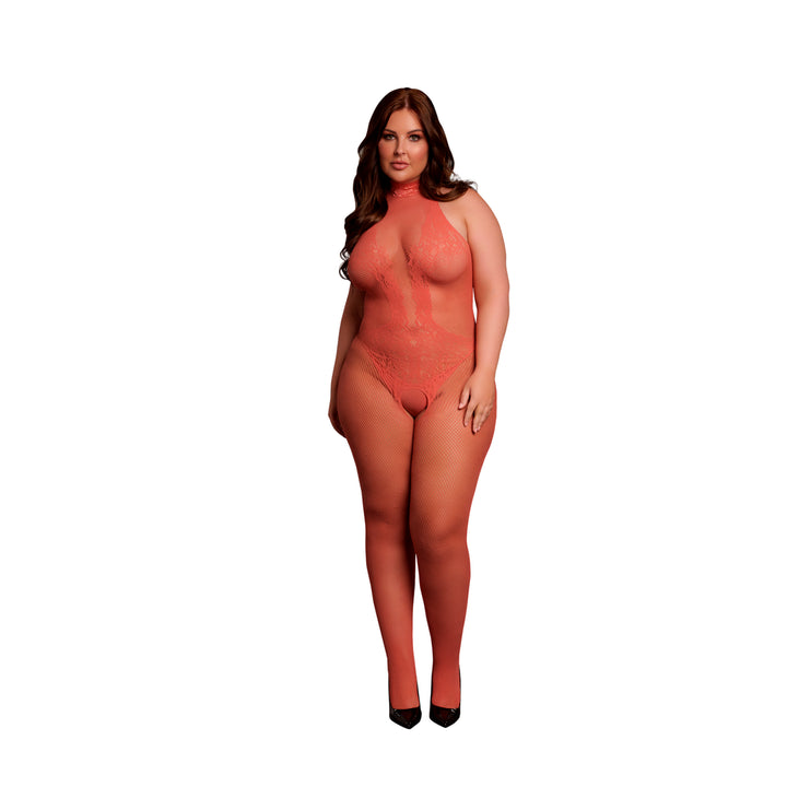 Bodystocking "Spitze" von Le Désir rot Queensize