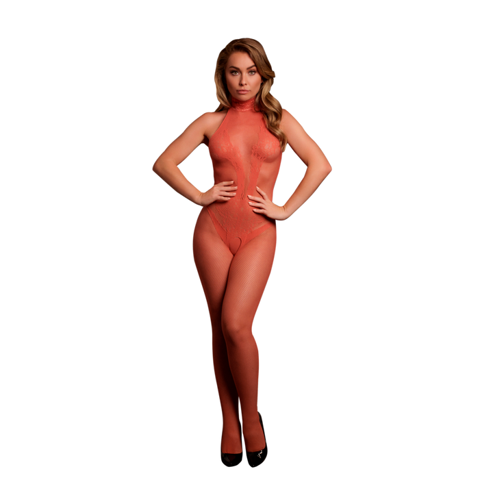 Bodystocking "Spitze" von Le Désir rot
