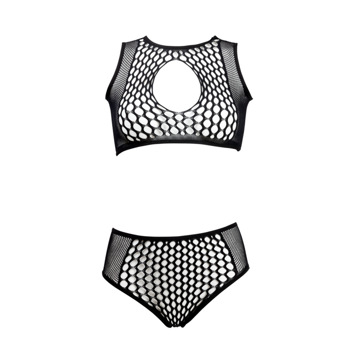 Duo Net Key-Hole BH-Set von Le Désir schwarz