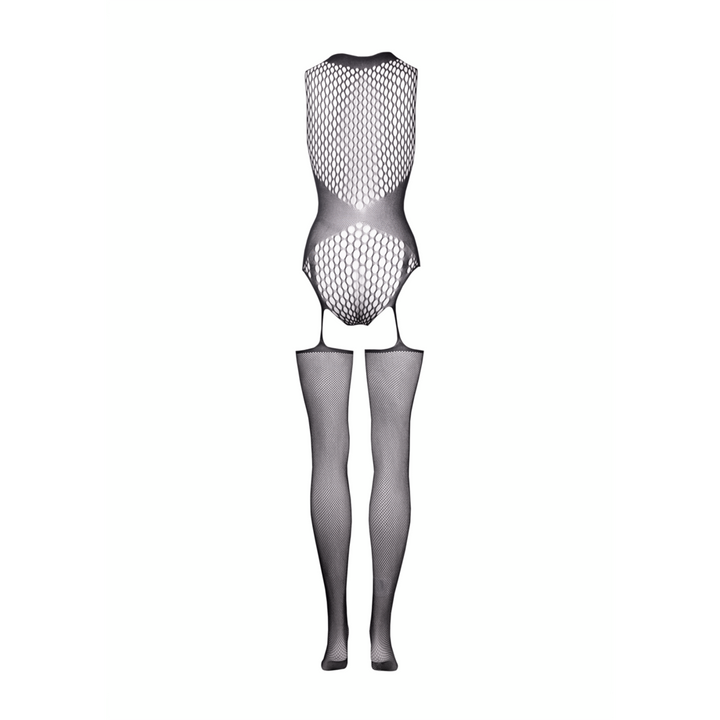 Bodystocking in Netzstruktur "Kontrast" von Le Désir schwarz