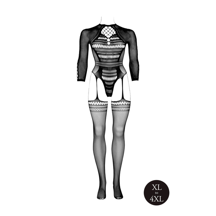 Bodystocking langärmlig von Le Désir schwarz Queensize