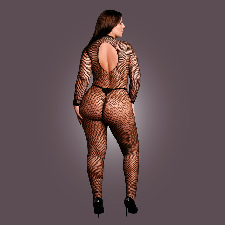 Bodystocking in Netzstruktur von Le Désir schwarz Queensize
