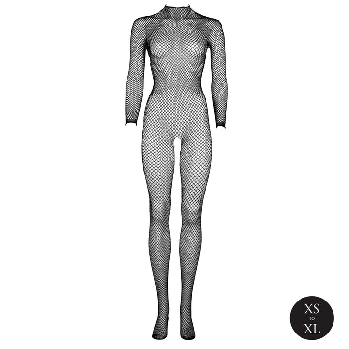 Bodystocking in Netzstruktur von Le Désir schwarz