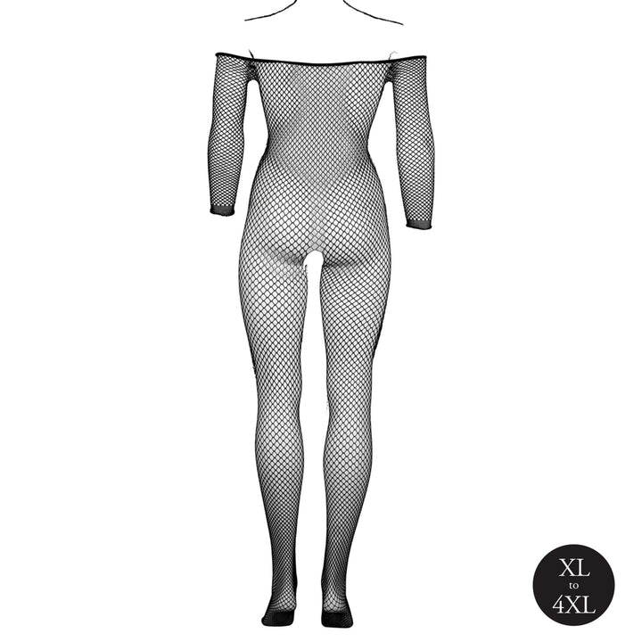 Bodystocking in Netzstruktur schulterfrei von Le Désir schwarz Queensize