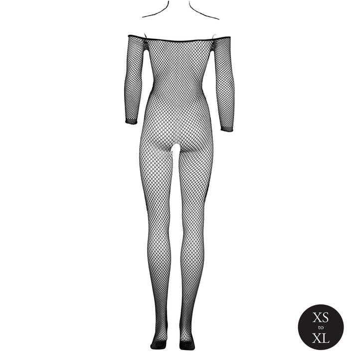 Bodystocking in Netzstruktur schulterfrei von Le Désir schwarz