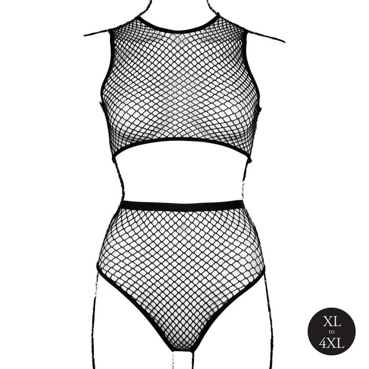 Fishnet Set von Le Désir schwarz Queensize