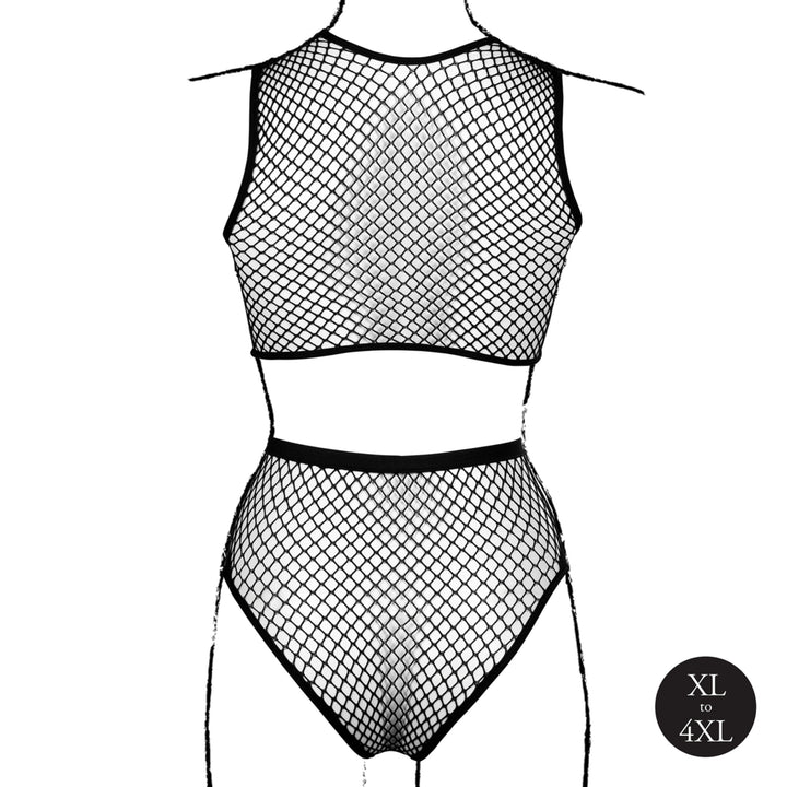 Fishnet Set von Le Désir schwarz Queensize