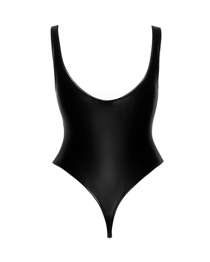 Noir Handmade - Powerwetlook Body mit hochgeschnittenem unteren Saum F244