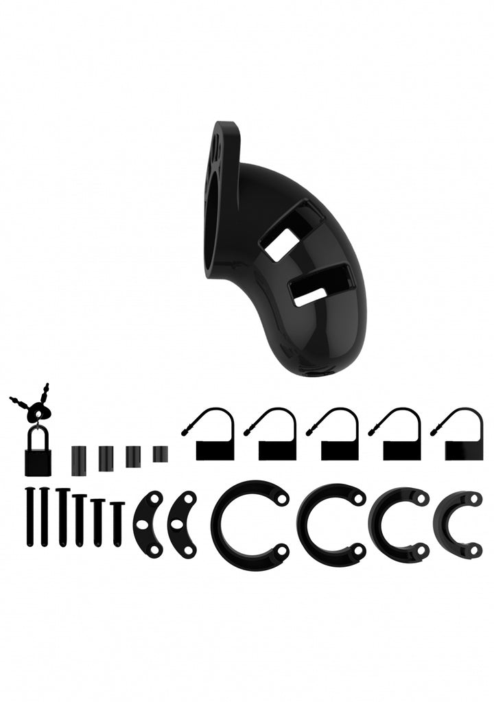 Mancage 01 Keuschheitskafig 9 00 Cm Schwarz – Detailaufnahme Vorderseite