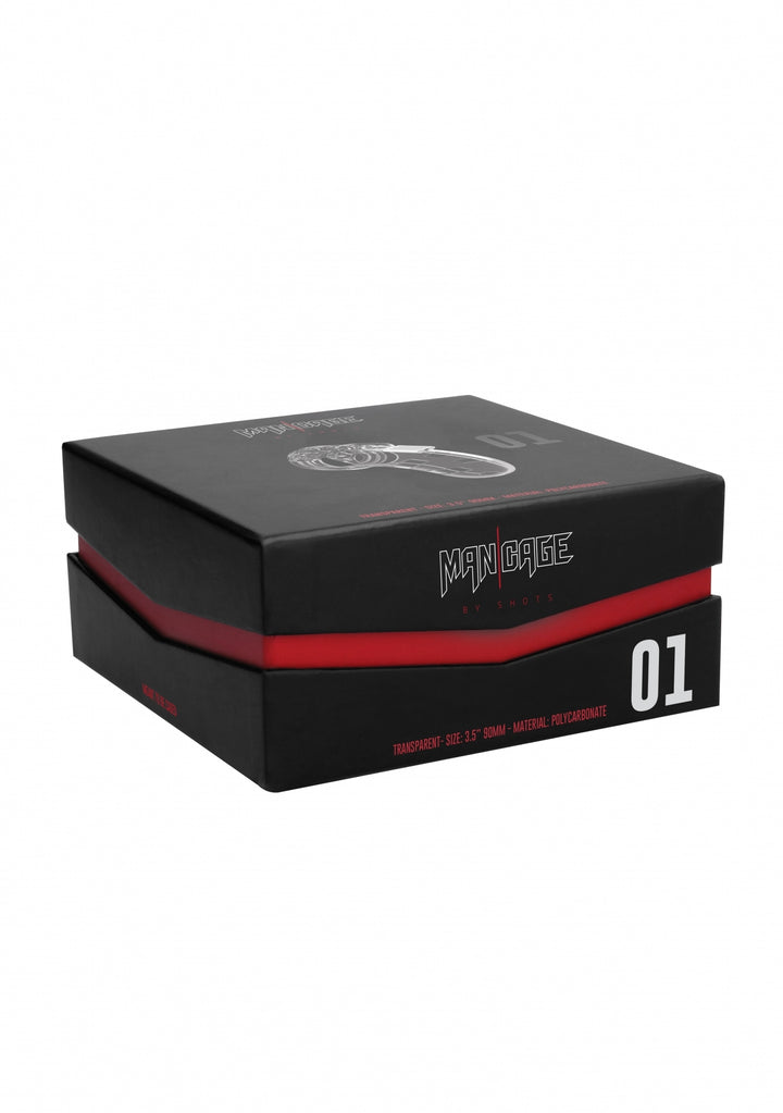 Mancage 01 Keuschheitskafig 9 00 Cm Transparent – Nahaufnahme Materialstruktur