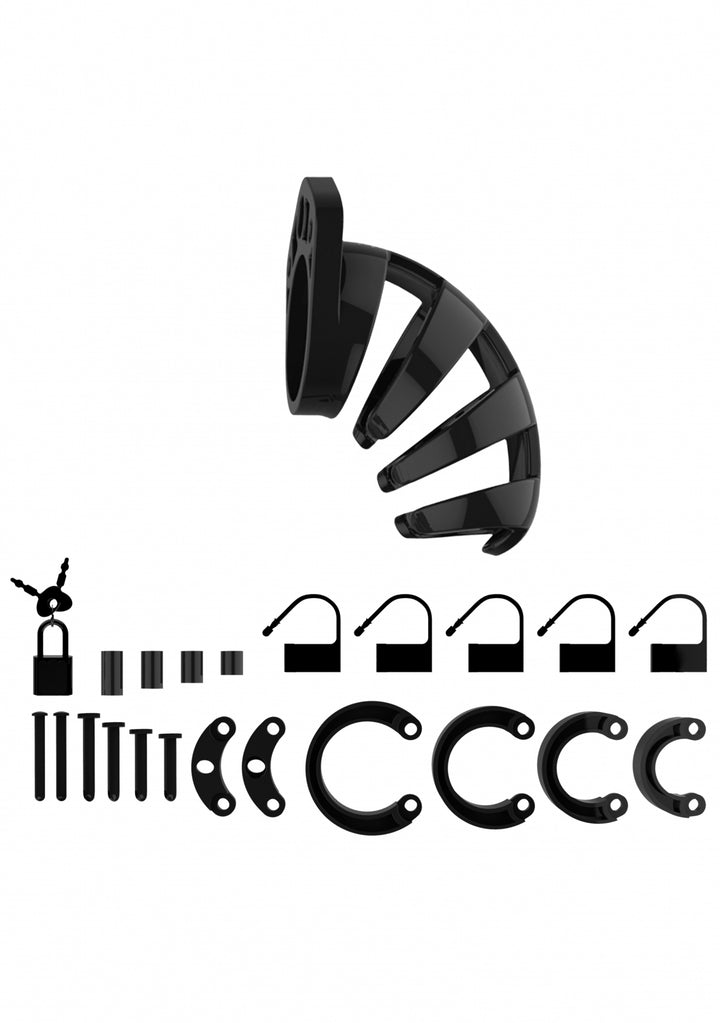 Mancage 02 Keuschheitskafig 9 00 Cm Schwarz – Detailaufnahme Vorderseite