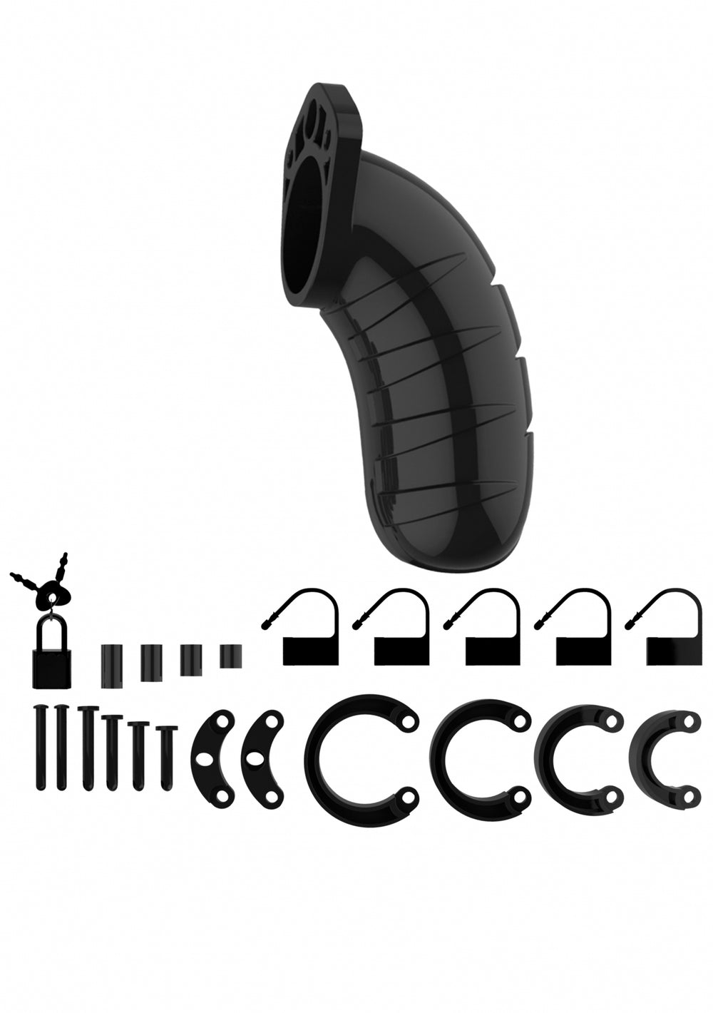 Mancage 04 Keuschheitskafig 11 50 Cm Schwarz – Detailaufnahme Vorderseite