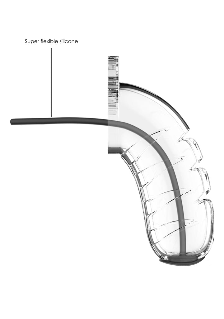 Mancage 16 Keuschheitskafig 11 50 Cm Mit Integriertem Penisdilator Transparent – Detailaufnahme Vorderseite