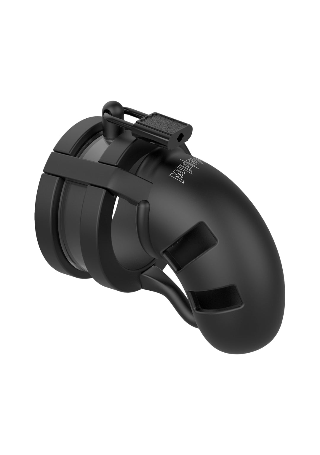 Mancage   18 Keuschheitskäfig 9,00 Cm Mit Hodenteiler Schwarz, Default Title – Hauptansicht: verführerisch präsentiert