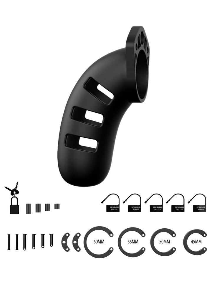 Mancage 21 Silikon Keuschheitskafig 11 50 Cm Schwarz 1 – Nahaufnahme Materialstruktur