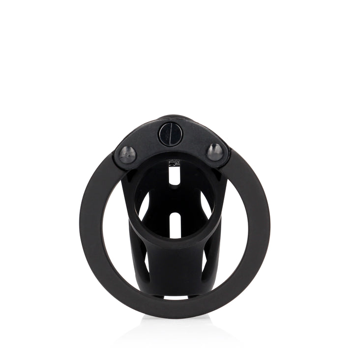 Mancage 24 Keuschheitskafig 9 50 Cm Schwarz – Zoom auf Verschluss/Label