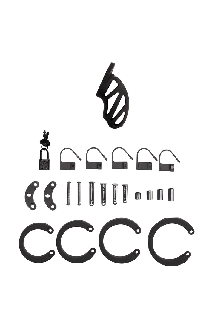 Mancage 24 Keuschheitskafig 9 50 Cm Schwarz – Nahaufnahme Materialstruktur