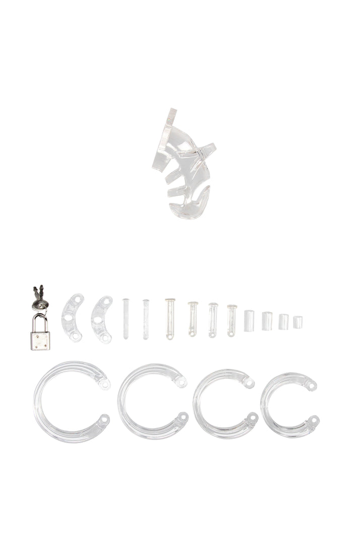 Mancage 25 Keuschheitskafig 9 00 Cm Transparent – Nahaufnahme Materialstruktur