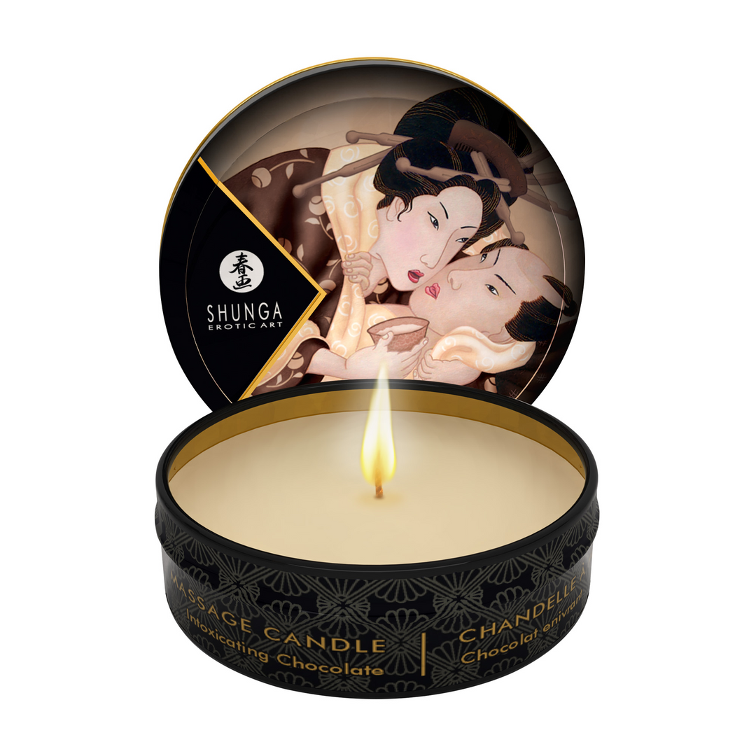 Shunga   Mini Massage Candle Intoxicating Chocolate 30 Ml, Default Title – Hauptansicht: verführerisch präsentiert