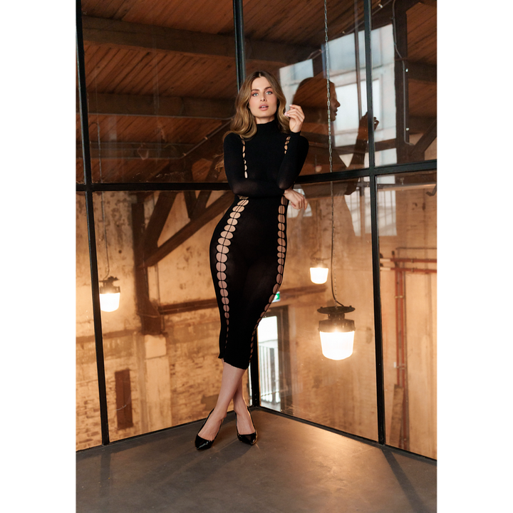 Carme XI – Kleid mit Rollkragen von Le Désir schwarz