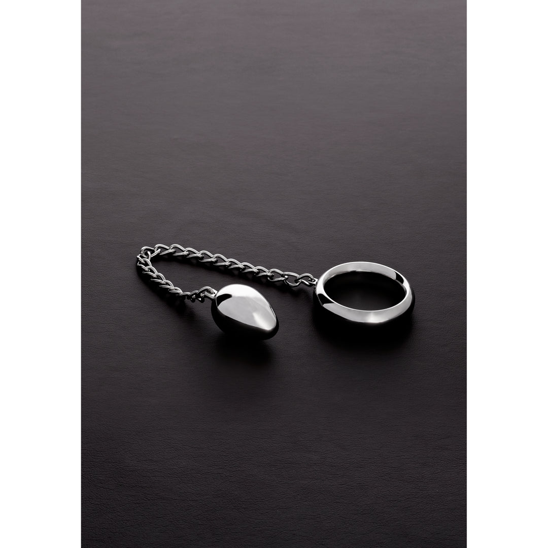 Shots Steel - Penisring mit Analplug (40/30mm)