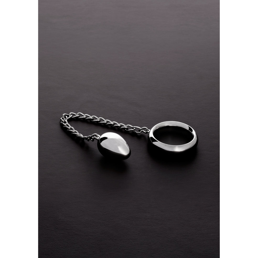Shots Steel - Penisring mit Analplug (45/45mm)