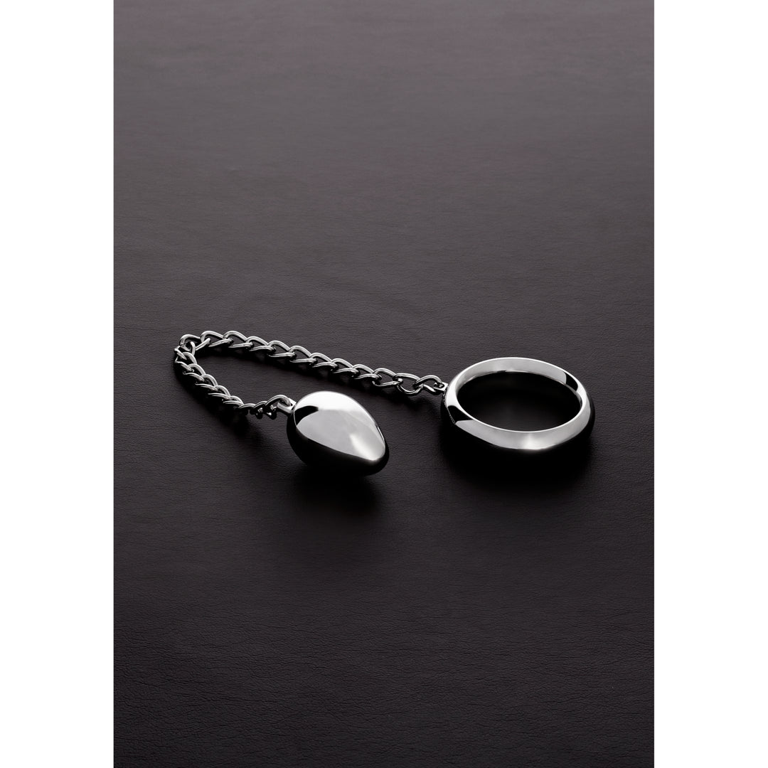 Shots Steel - Penisring mit Analplug (50/50mm)